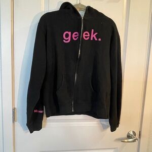 Geeky Microsoft Black and Pink Hoodie - Embrace the Feminine Nerd in You